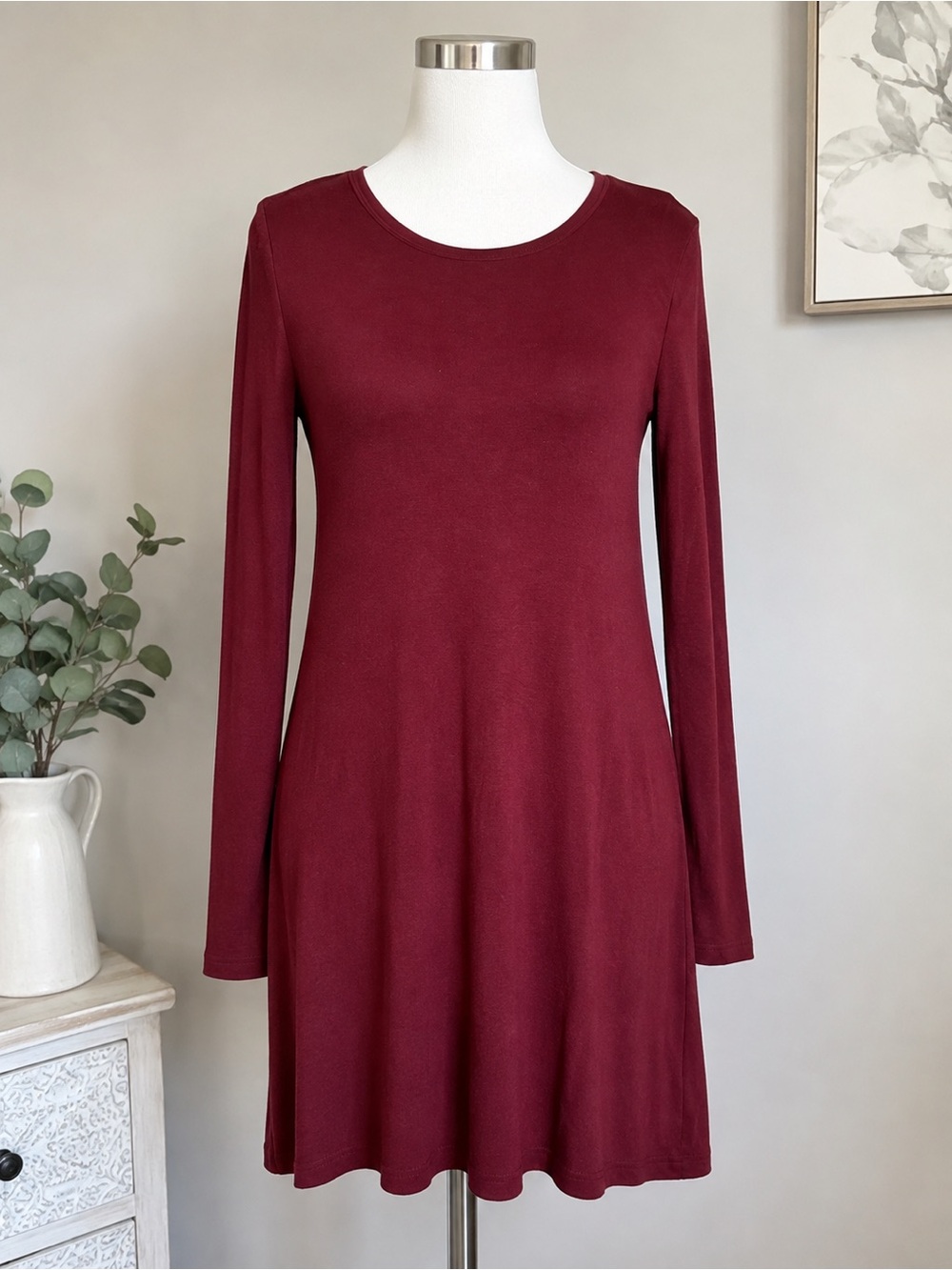 Gap Women’s Burgundy Long Sleeve Sweater Dress Size Small